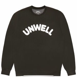 Call Her Daddy Unwell Puff Black Crewneck Letter Sweater Size L New (Never Worn)